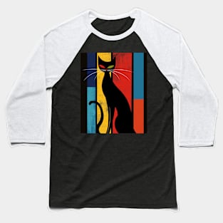 Mid-Century Modern CAT Windows Baseball T-Shirt